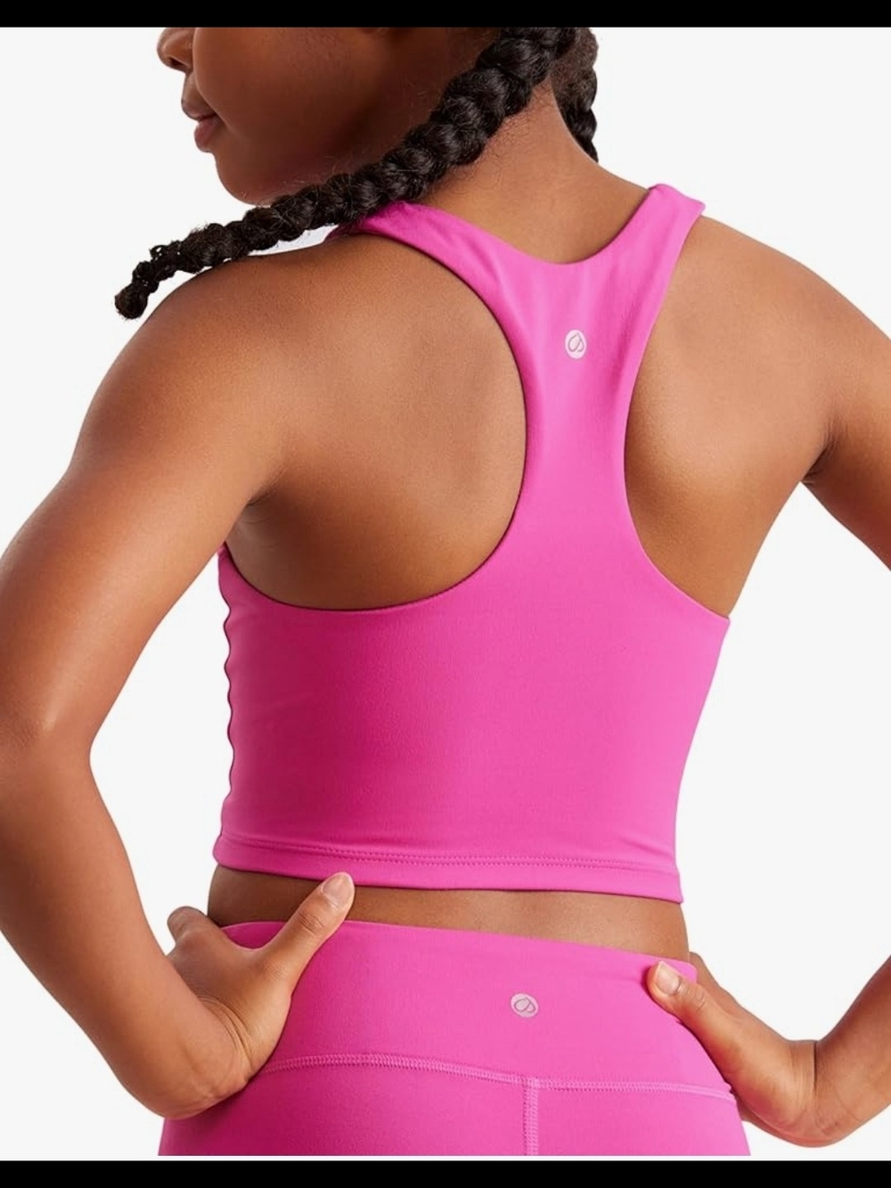 Nwt CRZ YOGA Girls sz 10/12 Butterluxe Double Lined Crop Tank  Dance, Extremely